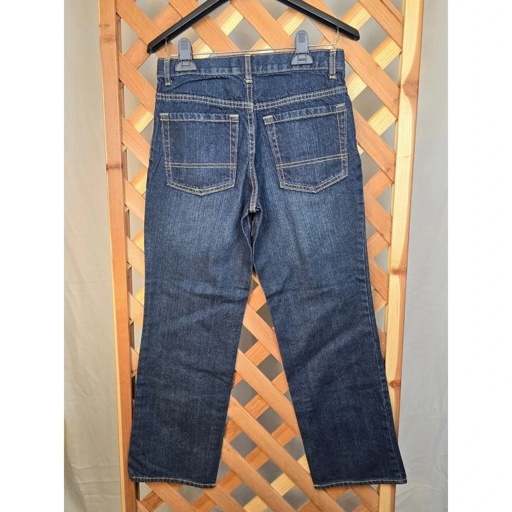 Old Navy Straight Leg Jeans Boys 12 Husky Blue Denim 100% Cotton - Excellent